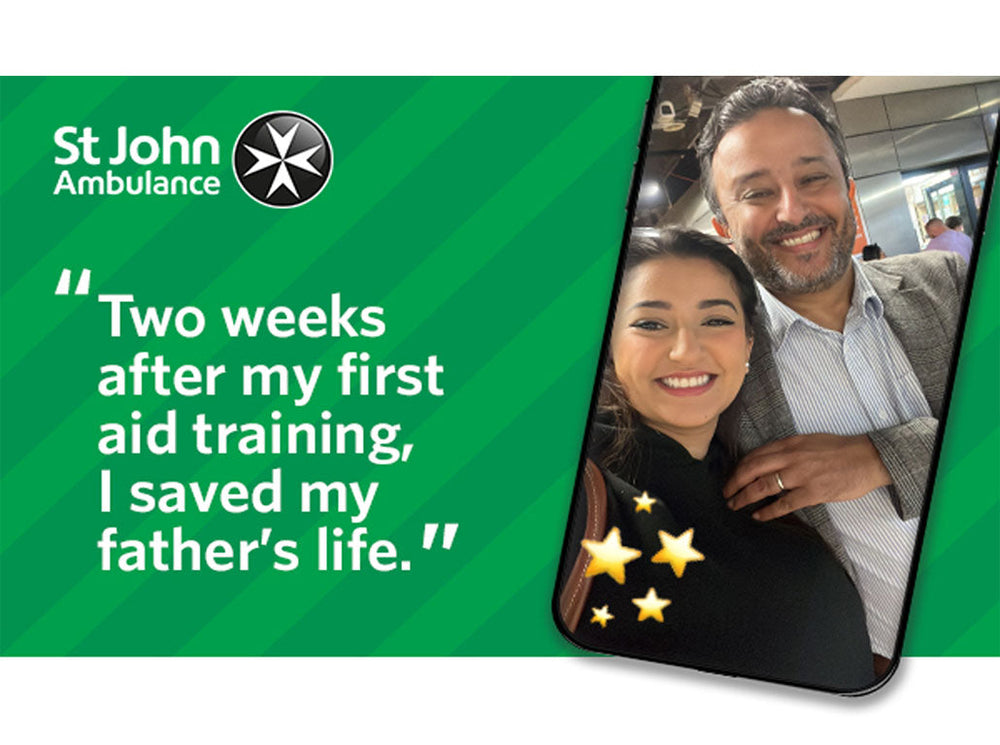 st john ambulance slide with picture of two people and text