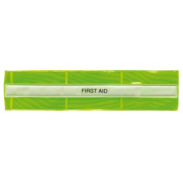 First Aider Reflective Velcro Armband Yellow Image 1