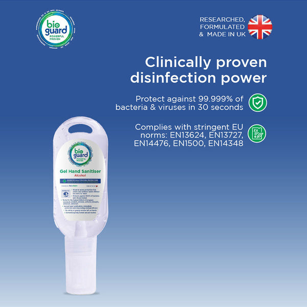 Bioguard Surgical Hand Gel Sanitiser with Clip and Reel 50ml