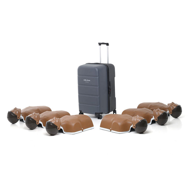 Laerdal Little Anne 20 Dark Skin Training Manikins with QCPR (6 PACK) Image 1
