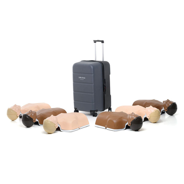 Laerdal Little Anne 20 Dark Skin and Light Skin Training Manikins with QCPR (6 PACK) Image 1