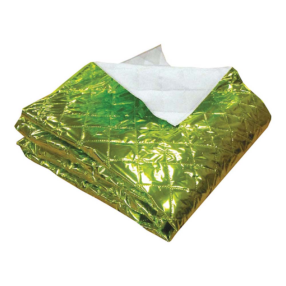 The THERMARMOUR Emergency Blanket, in green.