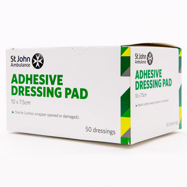 St John Ambulance Large Adhesive Dressing Pads 10cm x 75cm (50 PACK) Image 2