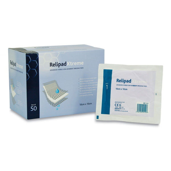 Relipad Xtreme Low-Adherent Dressing Pads 10cm x 10cm (50 PACK) Image 2