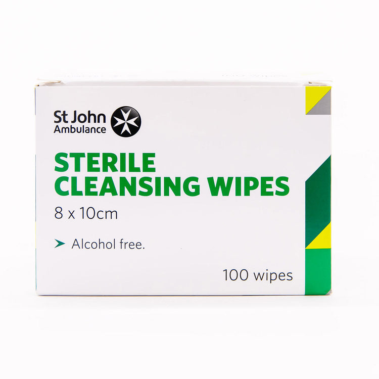 St John Ambulance Sterile Moist Cleansing Wipes (100 PACK) Image 1