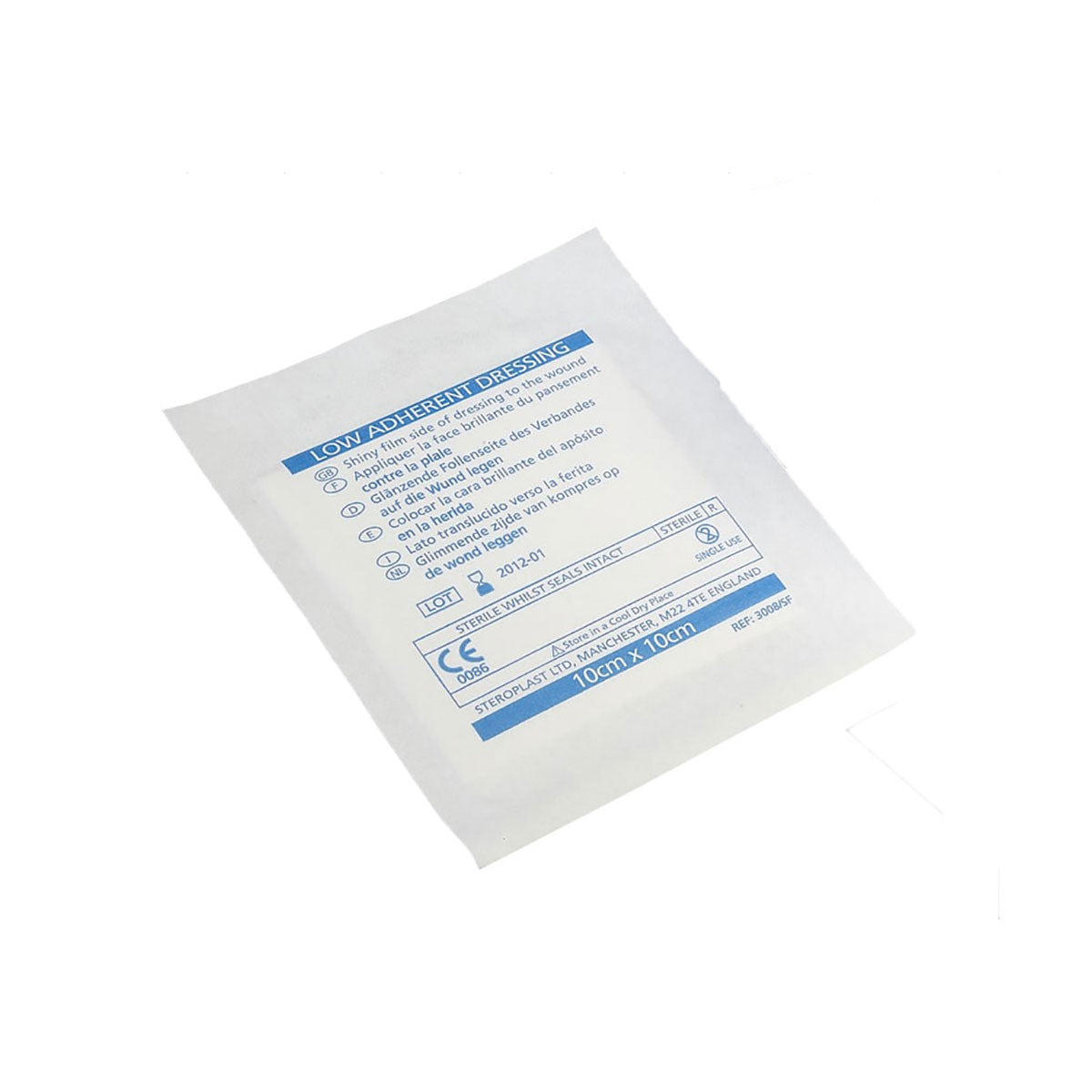 Steroplast Low Adherent Absorbent Dressing Pad 10cm x 10cm Image 1