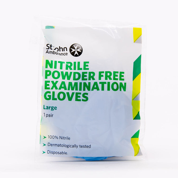 St John Ambulance Nitrile Powder-Free Gloves Image 1