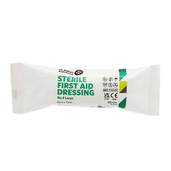 St John Ambulance No.9 Large Dressing 10 x 12cm Image 1