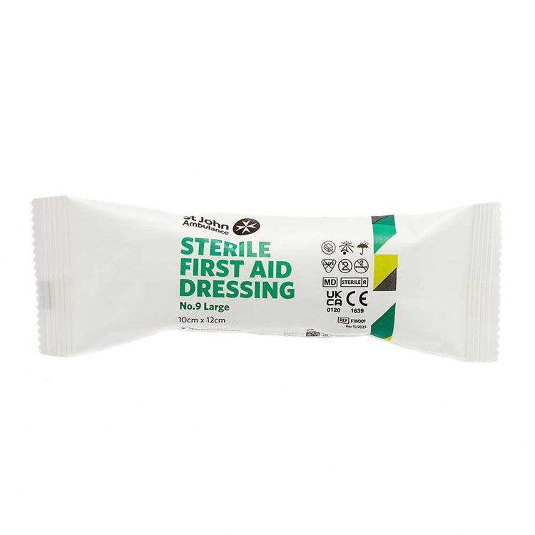 St John Ambulance No.9 Large Dressing 10 x 12cm Image 1