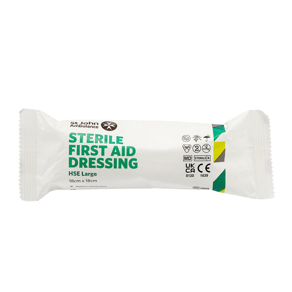 St John Ambulance Large HSE First Aid Dressing 18 x 18cm Image 2