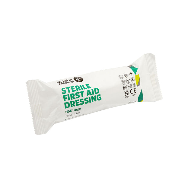 St John Ambulance Large HSE First Aid Dressing 18 x 18cm Image 1