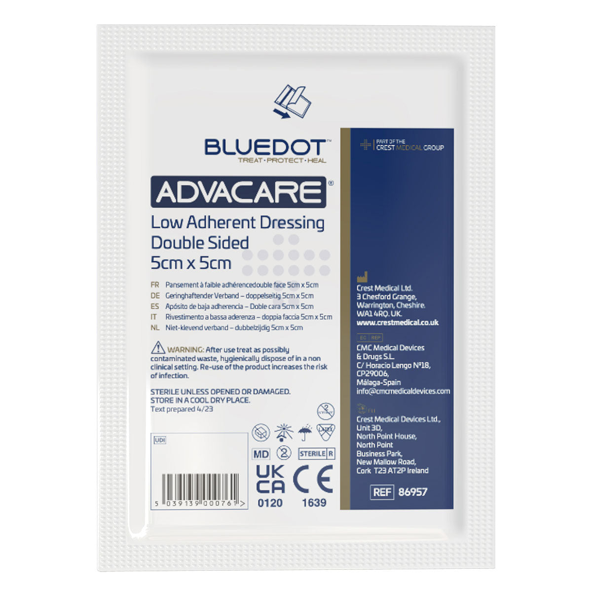 Advacare Low Adherent Dressing 5 x 5cm Image 1
