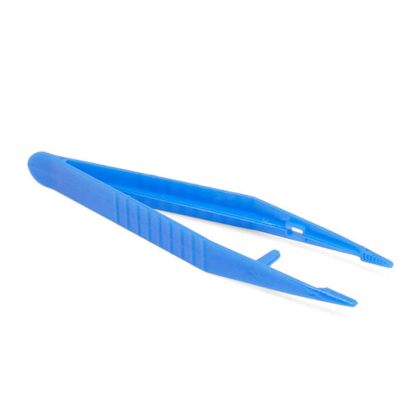Plastic Tweezers 10.5cm - Blue Image 1
