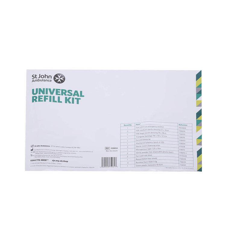 St John Ambulance Universal First Aid Kit Refill Image 1