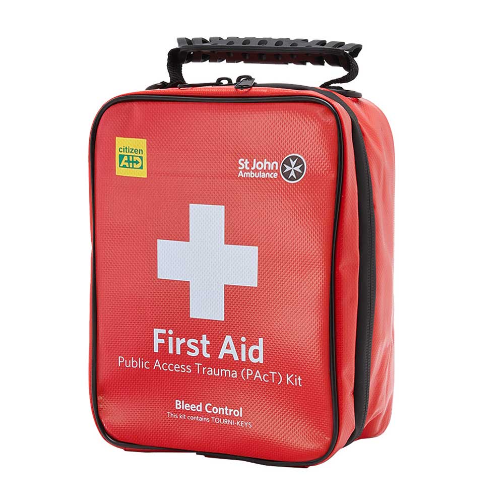 St John Ambulance Public Access Trauma PAcT First Aid Kit with Tourni ...