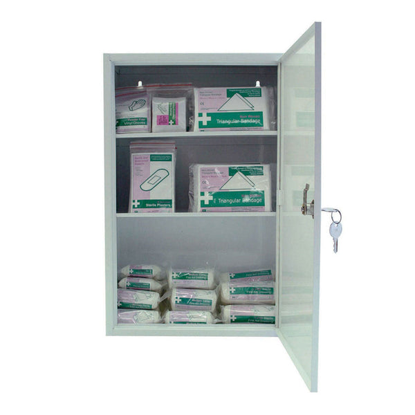 Lockable First Aid Cabinet White Image 2