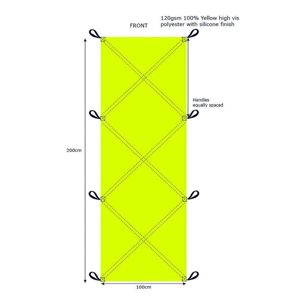 A diagram of the Interweave Healthcare MultiMover Evacuation Sheet.