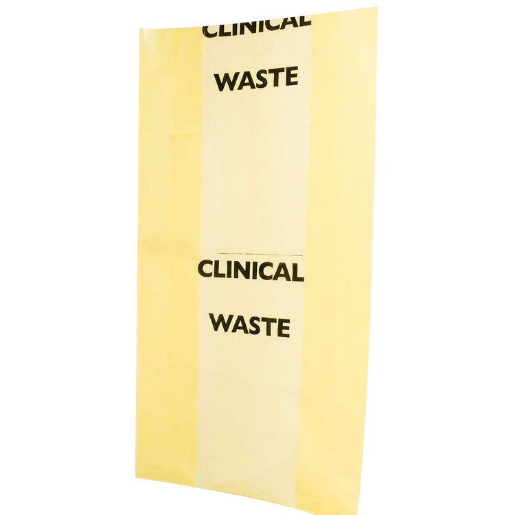 Clinical Waste Bag Large Yellow 40cm x 61cm Image 1