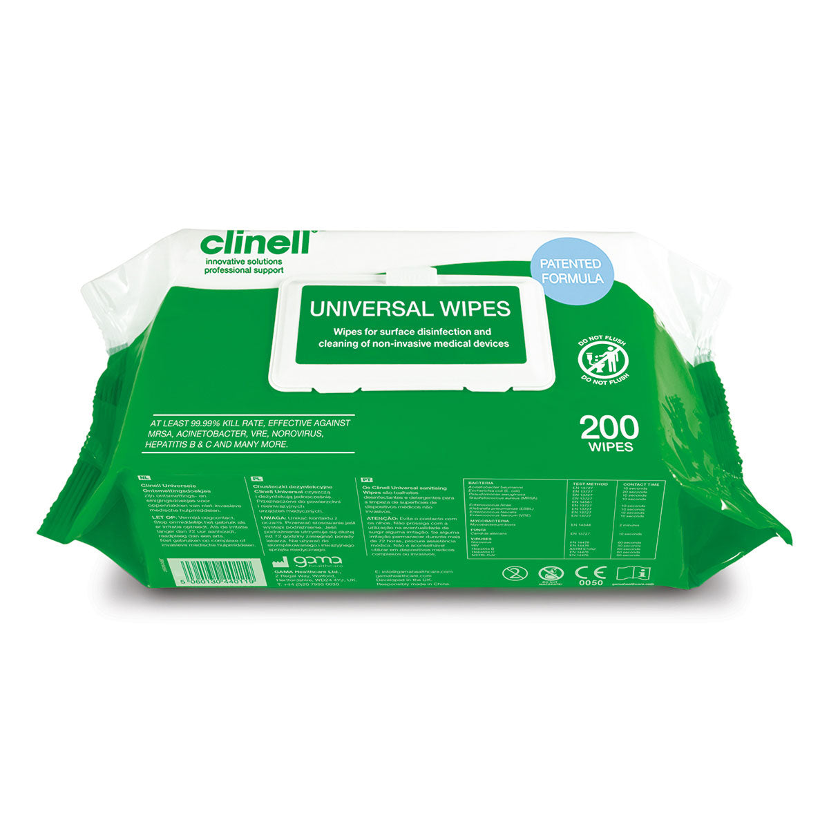 Clinell Universal Sanitising Wipes (200 PACK) Image 1