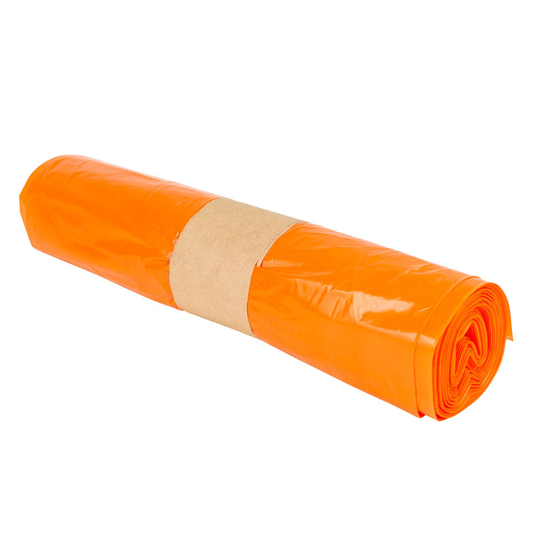 Orange Clinical Waste Bags 13cm x 215cm x 31cm (50 PACK) Image 1