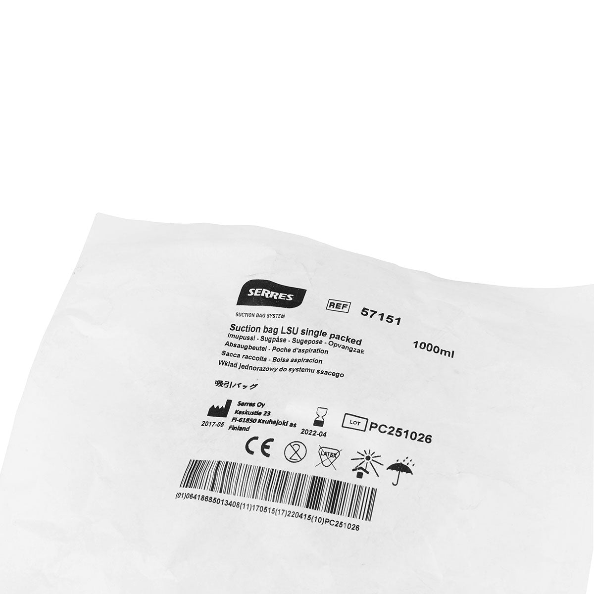 Laerdal Serres Suction Bag 1000ml Image 2