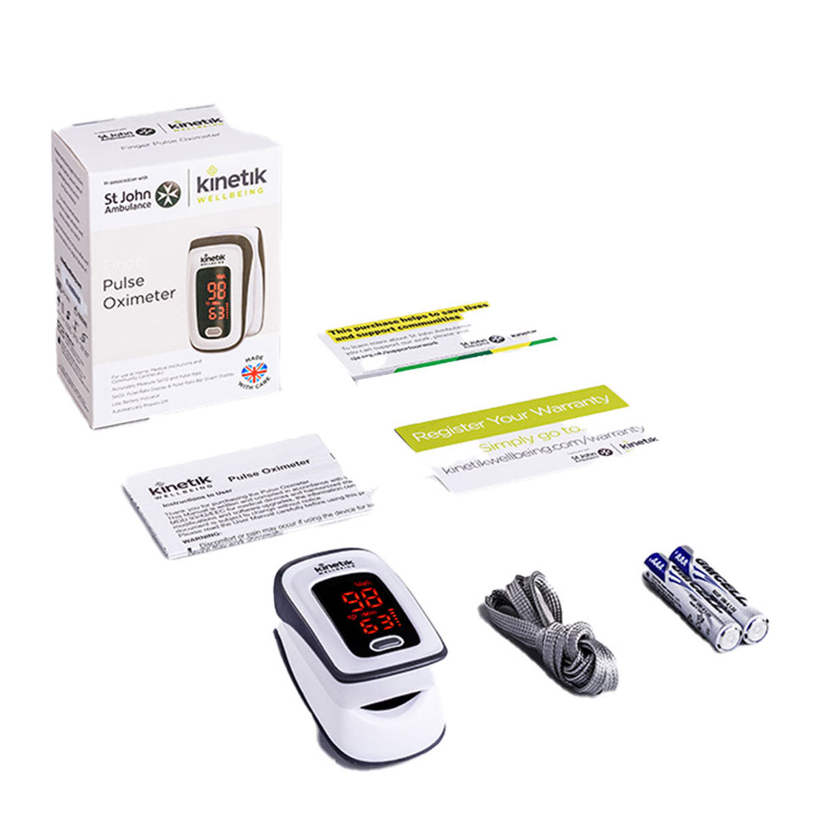Kinetik Wellbeing Finger Pulse Oximeter Image 3