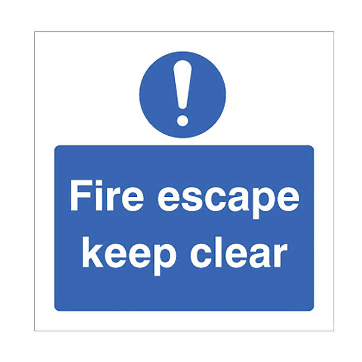 Fire Escape Keep Clear Vinyl Sign Image 1