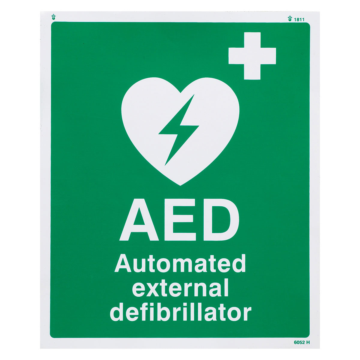 Defibrillator AED Vinyl Sign Image 1