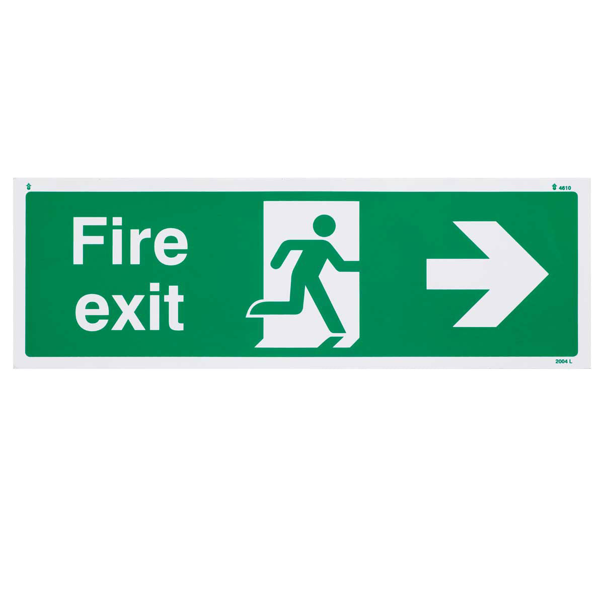 Fire Exit Right British Standard Vinyl Sign Image 1