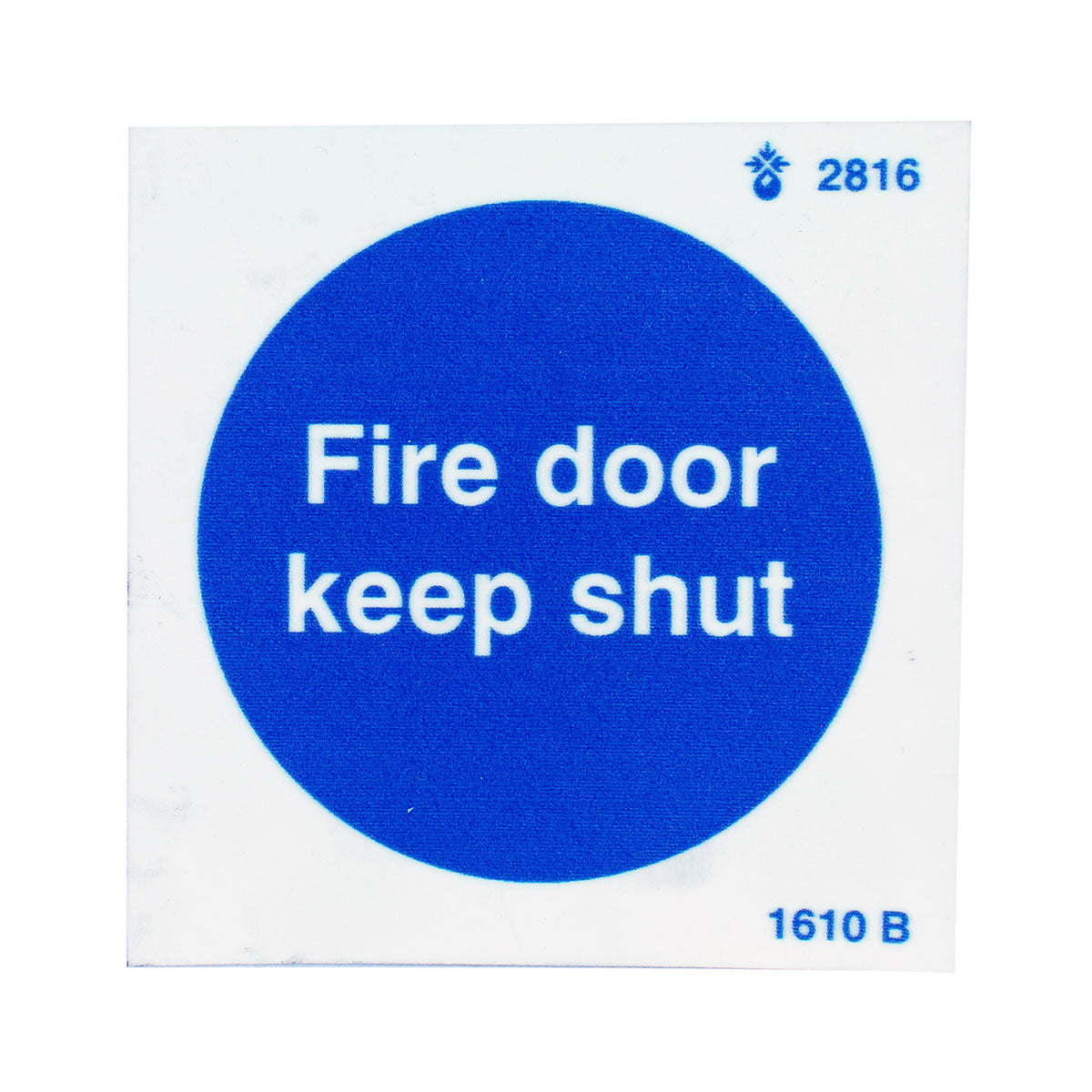Fire Door Keep Shut Photoluminescent Vinyl Sign Image 1