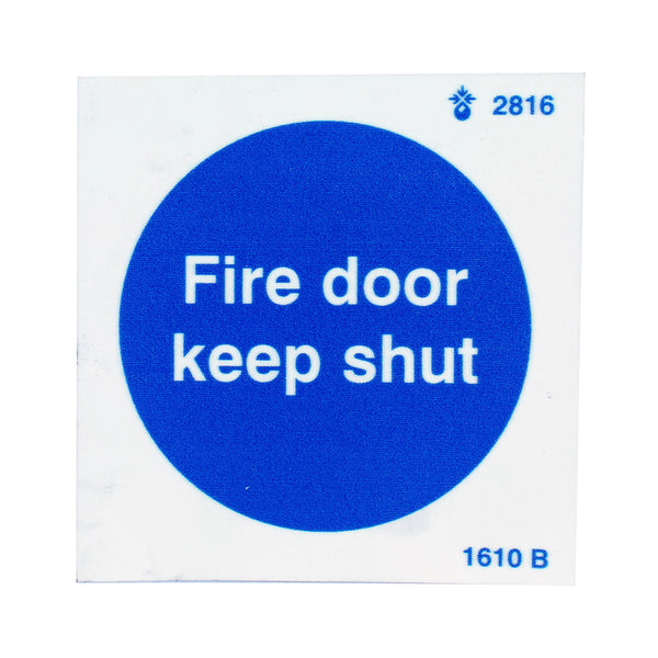 Fire Door Keep Shut Photoluminescent Vinyl Sign Image 1