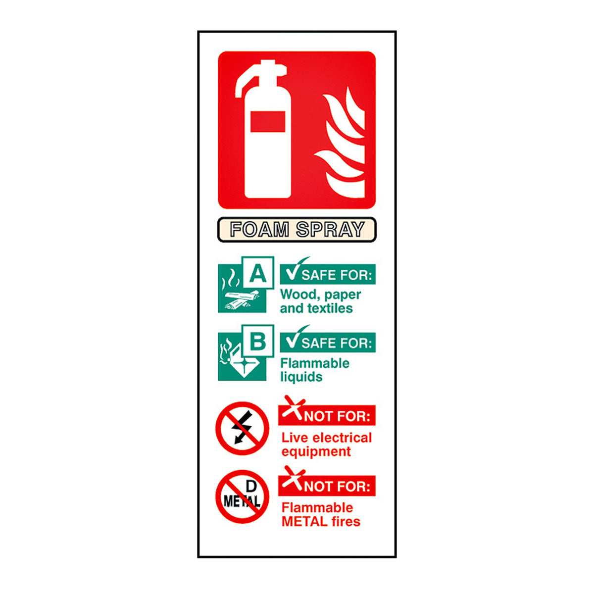 Foam Fire Extinguisher Vinyl Sign Image 1