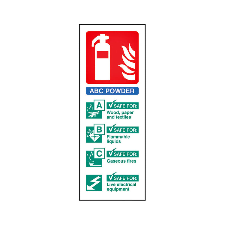 ABC Dry Powder Fire Extinguisher Vinyl Sign Image 1