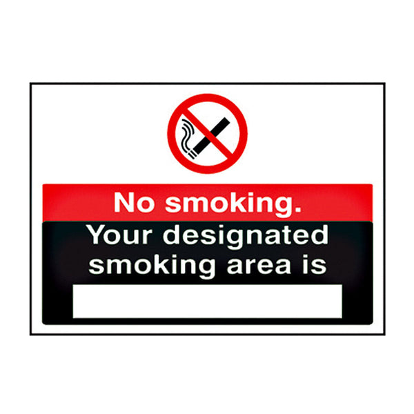 Designated Smoking Area Vinyl Sign Image 1