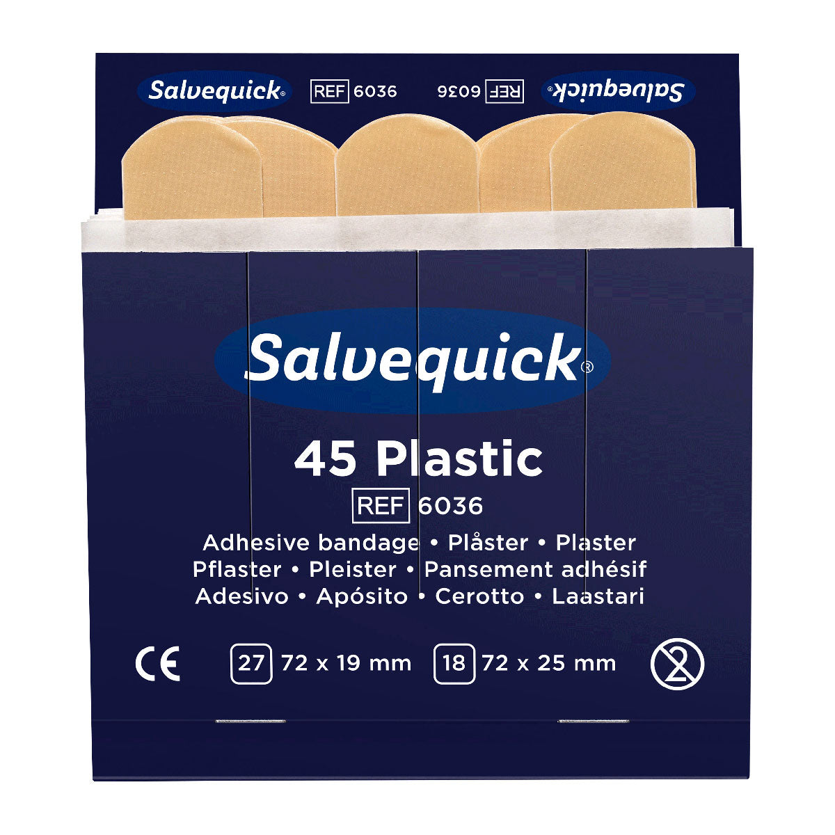Cederroth Salvequick Washproof Plasters (6 x 45 PACK) Image 1