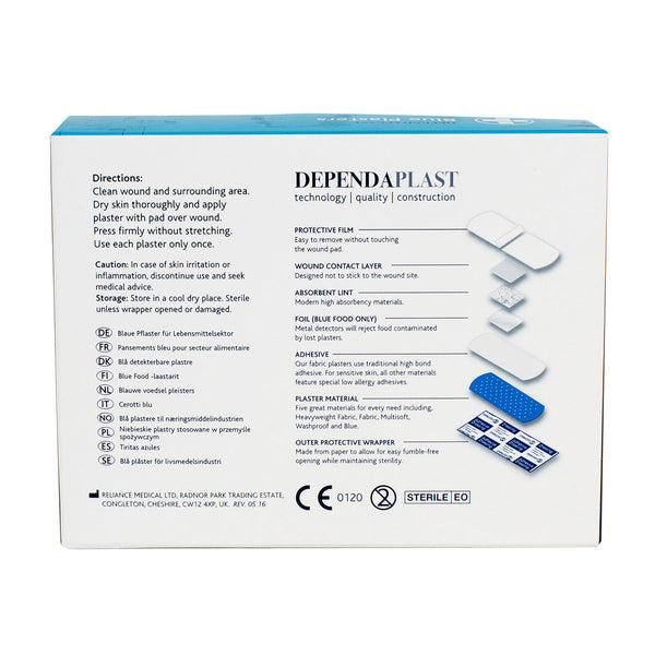 Blue Detectable Plasters 72cm x 5cm (50 PACK) Image 2