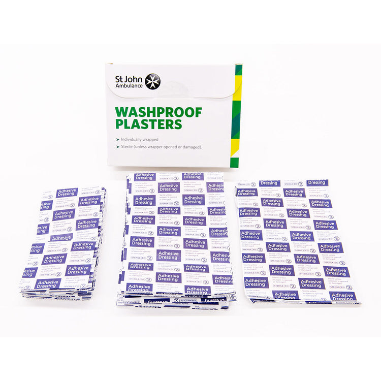 St John Ambulance Washproof Low Allergy Plasters Assorted Sizes (100 PACK) Image 2