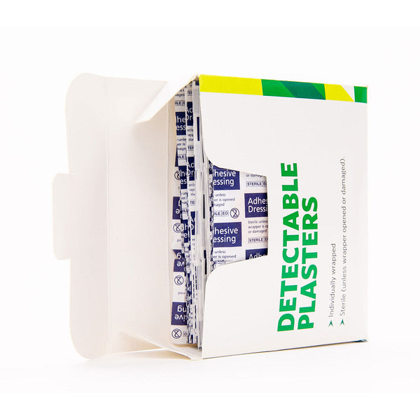St John Ambulance Blue Washproof Detectable Plasters 75cm x 25cm (100 PACK) Image 2