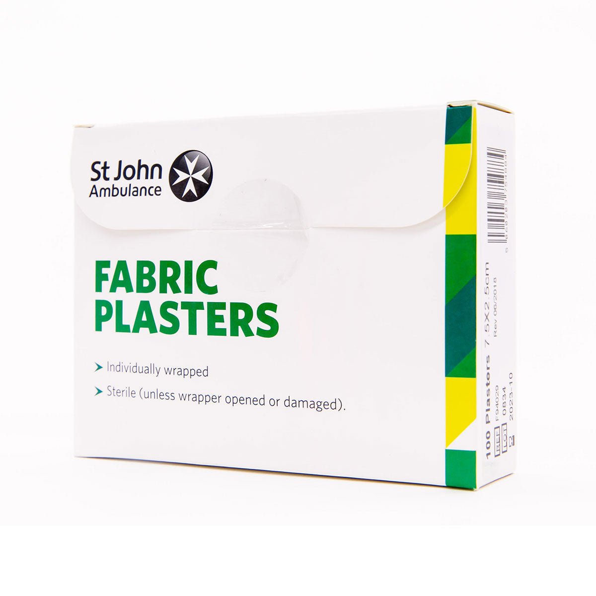 St John Ambulance Fabric Plasters 75cm x 25cm (100 PACK) Image 1