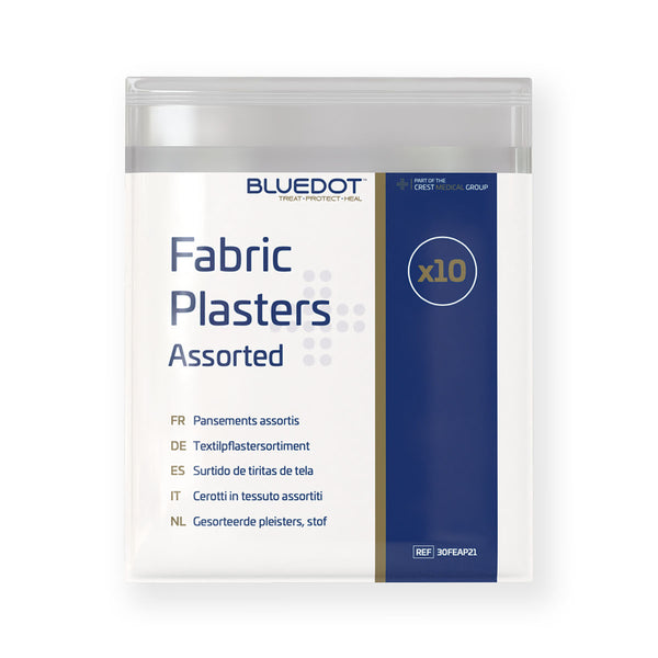 Blue Dot Fabric Assorted Plasters (10 Pack)
