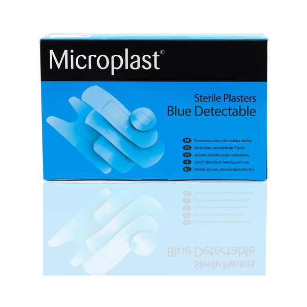 Microplast Blue Detectable Assorted Plasters (100 Pack)