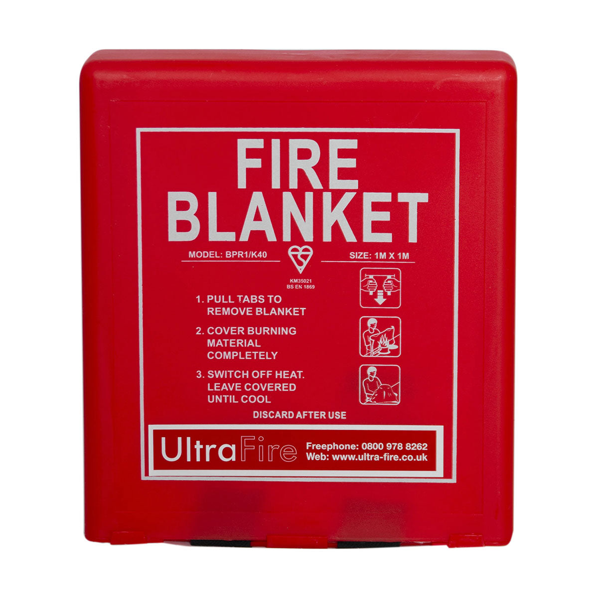 Fire Blanket in Rigid Case 1m x 1m Image 3