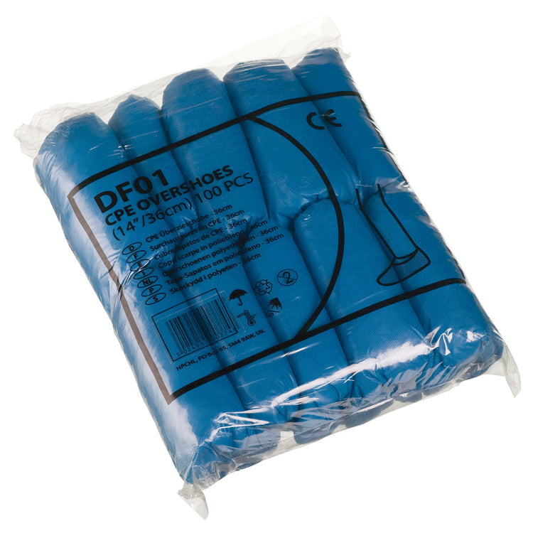 Disposable Overshoes One Size Blue (100 PACK) Image 2