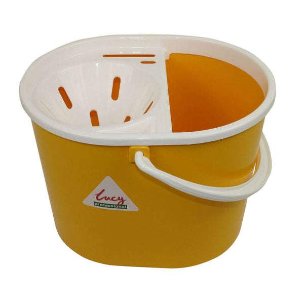 Lucy Professional Oval Mop Bucket 8 Litre Yellow Image 1