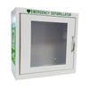 Unlocked Indoor Defibrillator AED Cabinet Alarmed White