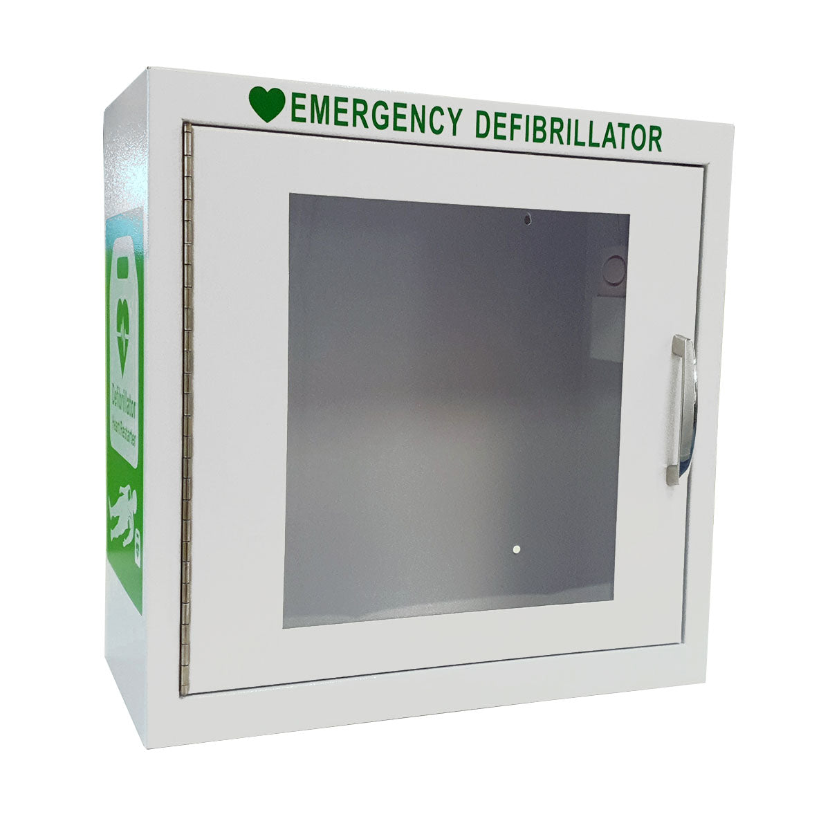 Unlocked Indoor Defibrillator AED Cabinet Alarmed White