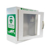 Unlocked Indoor Defibrillator AED Cabinet Alarmed White