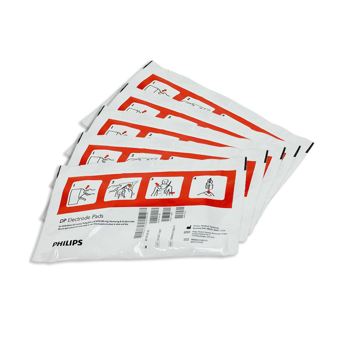 Philips HeartStart Adult Defibrillator Pads for FR2 5 Pairs Image 1