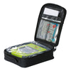 The carry case for the St John Ambulance HEART Two Trainer, open and showing the contents.