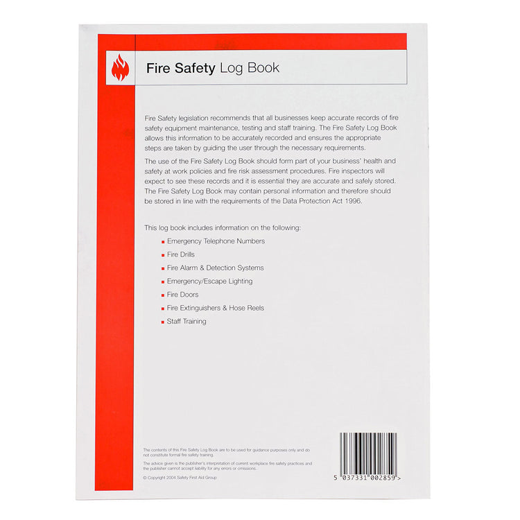 Fire Safety Log Book Image 2